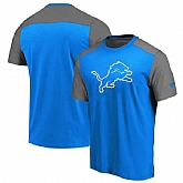 Detroit Lions NFL Pro Line by Fanatics Branded Iconic Color Block T-Shirt Blue Heathered Gray,baseball caps,new era cap wholesale,wholesale hats