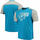 Detroit Lions NFL Pro Line by Fanatics Branded Iconic Color Blocked T-Shirt Blue Gray,baseball caps,new era cap wholesale,wholesale hats
