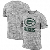 Green Bay Packers Heathered Black Sideline Legend Velocity Travel Performance Nike T-Shirt,baseball caps,new era cap wholesale,wholesale hats