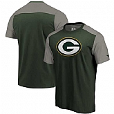 Green Bay Packers NFL Pro Line by Fanatics Branded Iconic Color Block T-Shirt Green Heathered Gray,baseball caps,new era cap wholesale,wholesale hats