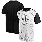 Houston Rockets Marble Sublimated T Shirt White Black,baseball caps,new era cap wholesale,wholesale hats