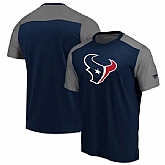 Houston Texans NFL Pro Line by Fanatics Branded Iconic Color Block T-Shirt Navy Heathered Gray,baseball caps,new era cap wholesale,wholesale hats