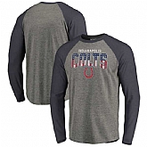 Indianapolis Colts NFL Pro Line by Fanatics Branded Freedom Long Sleeve Tri-Blend Raglan T-Shirt - Heathered Gray,baseball caps,new era cap wholesale,wholesale hats
