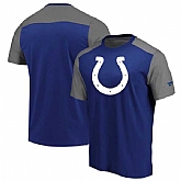 Indianapolis Colts NFL Pro Line by Fanatics Branded Iconic Color Block T-Shirt Royal Heathered Gray,baseball caps,new era cap wholesale,wholesale hats