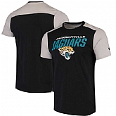 Jacksonville Jaguars NFL Pro Line by Fanatics Branded Iconic Color Blocked T-Shirt Black Gray,baseball caps,new era cap wholesale,wholesale hats