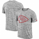 Kansas City Chiefs Heathered Black Sideline Legend Velocity Travel Performance Nike T-Shirt,baseball caps,new era cap wholesale,wholesale hats