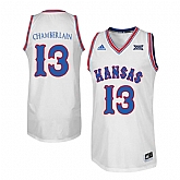 Kansas Jayhawks 13 Wilt Chamverlain White Throwback College Basketball Jersey Dzhi,baseball caps,new era cap wholesale,wholesale hats