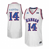 Kansas Jayhawks 14 Darnell Valentine White Throwback College Basketball Jersey Dzhi,baseball caps,new era cap wholesale,wholesale hats