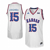Kansas Jayhawks 15 Mario Chalmers White Throwback College Basketball Jersey Dzhi,baseball caps,new era cap wholesale,wholesale hats