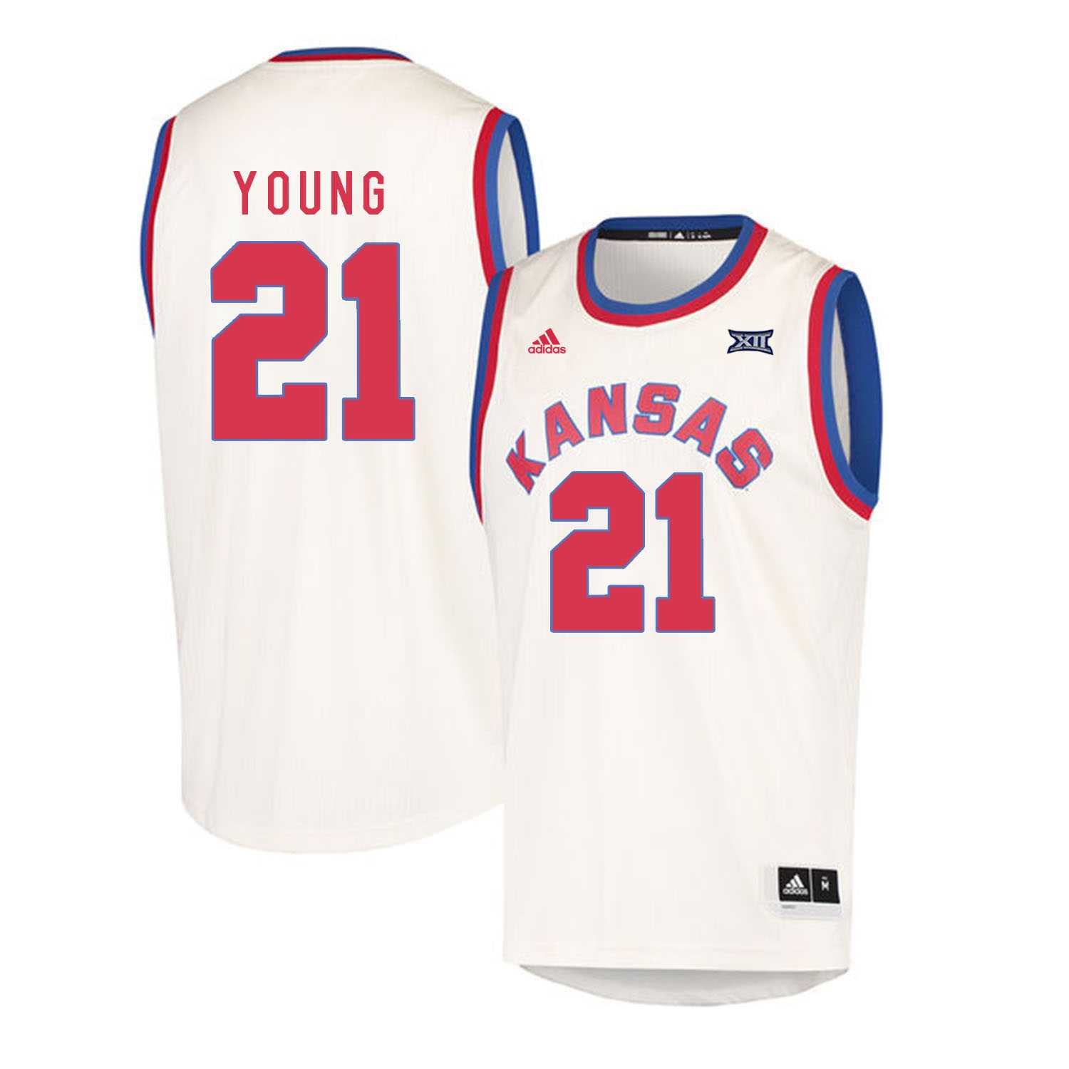 Kansas Jayhawks 21 Clay Young Cream Throwback College Basketball Jersey Dzhi