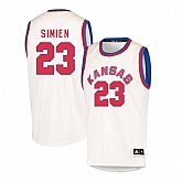 Kansas Jayhawks 23 Wayne Simien Cream Throwback College Basketball Jersey Dzhi,baseball caps,new era cap wholesale,wholesale hats