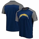 Los Angeles Chargers NFL Pro Line by Fanatics Branded Iconic Color Block T-Shirt Navy Heathered Gray,baseball caps,new era cap wholesale,wholesale hats