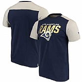 Los Angeles Rams NFL Pro Line by Fanatics Branded Iconic Color Blocked T-Shirt Navy Gray,baseball caps,new era cap wholesale,wholesale hats