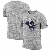 Los Angeles Rams Nike Heathered Black Sideline Legend Velocity Travel Performance T-Shirt,baseball caps,new era cap wholesale,wholesale hats