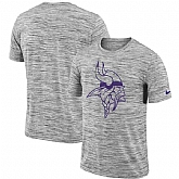 Minnesota Vikings Heathered Black Sideline Legend Velocity Travel Performance Nike T-Shirt,baseball caps,new era cap wholesale,wholesale hats