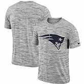 New England Patriots Heathered Black Sideline Legend Velocity Travel Performance Nike T-Shirt,baseball caps,new era cap wholesale,wholesale hats