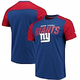 New York Giants NFL Pro Line by Fanatics Branded Iconic Color Blocked T-Shirt RoyalRed,baseball caps,new era cap wholesale,wholesale hats