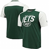 New York Jets NFL Pro Line by Fanatics Branded Iconic Color Blocked T-Shirt Green White,baseball caps,new era cap wholesale,wholesale hats