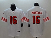 Nike 49ers 16 Joe Montana White Color Rush Vapor Untouchable Limited Jersey,baseball caps,new era cap wholesale,wholesale hats