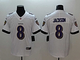 Nike Ravens 8 Lamar Jackson White Vapor Untouchable Limited Jersey,baseball caps,new era cap wholesale,wholesale hats