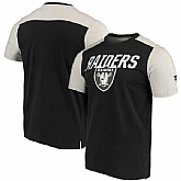 Oakland Raiders NFL Pro Line by Fanatics Branded Iconic Color Blocked T-Shirt Black Gray,baseball caps,new era cap wholesale,wholesale hats