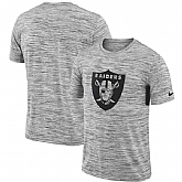 Oakland Raiders Nike Heathered Black Sideline Legend Velocity Travel Performance T-Shirt,baseball caps,new era cap wholesale,wholesale hats