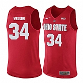 Ohio State Buckeyes 34 Kaleb Wesson Red College Basketball Jersey Dzhi,baseball caps,new era cap wholesale,wholesale hats