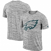 Philadelphia Eagles Heathered Black Sideline Legend Velocity Travel Performance Nike T-Shirt,baseball caps,new era cap wholesale,wholesale hats