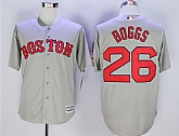 Red Sox 26 Wade Boggs Gray Cool Base Baseball Jerseys,baseball caps,new era cap wholesale,wholesale hats