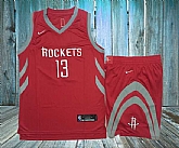 Rockets 13 James Harden Red Nike Swingman Stitched NBA Jersey(With Shorts),baseball caps,new era cap wholesale,wholesale hats