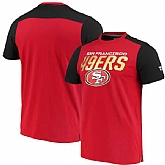 San Francisco 49ers NFL Pro Line by Fanatics Branded Iconic Color Blocked T-Shirt ScarletBlack,baseball caps,new era cap wholesale,wholesale hats
