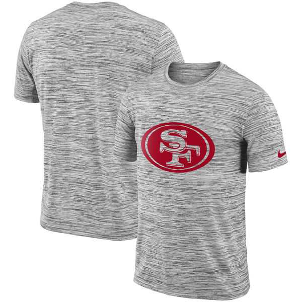 San Francisco 49ers Nike Heathered Black Sideline Legend Velocity Travel Performance T-Shirt