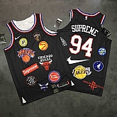 Supreme x Nike x NBA Logos Black Stitched Basketball Stitched NBA Jersey,baseball caps,new era cap wholesale,wholesale hats