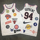 Supreme x Nike x NBA Logos White Stitched Basketball Stitched NBA Jersey,baseball caps,new era cap wholesale,wholesale hats