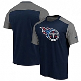 Tennessee Titans NFL Pro Line by Fanatics Branded Iconic Color Block T-Shirt Navy Heathered Gray,baseball caps,new era cap wholesale,wholesale hats