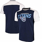 Tennessee Titans NFL Pro Line by Fanatics Branded Iconic Color Blocked T-Shirt Navy White,baseball caps,new era cap wholesale,wholesale hats
