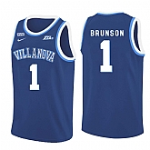 Villanova Wildcats 1 Jalen Brunson Blue College Basketball Jersey Dzhi,baseball caps,new era cap wholesale,wholesale hats