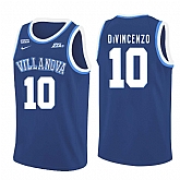 Villanova Wildcats 10 Donte DiVincenzo Blue College Basketball Jersey Dzhi,baseball caps,new era cap wholesale,wholesale hats