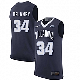 Villanova Wildcats 34 Tim Delaney Navy College Basketball Elite Jersey Dzhi,baseball caps,new era cap wholesale,wholesale hats