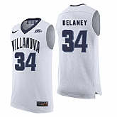 Villanova Wildcats 34 Tim Delaney White College Basketball Elite Jersey Dzhi,baseball caps,new era cap wholesale,wholesale hats