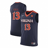 Virginia Cavaliers 13 Anthony Gill Navy College Basketball Jersey Dzhi,baseball caps,new era cap wholesale,wholesale hats