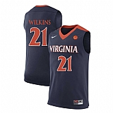 Virginia Cavaliers 21 Isaiah Wilkins Navy College Basketball Jersey Dzhi,baseball caps,new era cap wholesale,wholesale hats