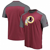 Washington Redskins NFL Pro Line by Fanatics Branded Iconic Color Block T-Shirt Burgundy Heathered Gray,baseball caps,new era cap wholesale,wholesale hats