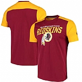 Washington Redskins NFL Pro Line by Fanatics Branded Iconic Color Blocked T-Shirt Burgundy Gold,baseball caps,new era cap wholesale,wholesale hats