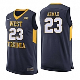 West Virginia Mountaineers 23 Esa Ahmad Navy College Basketball Jersey Dzhi,baseball caps,new era cap wholesale,wholesale hats