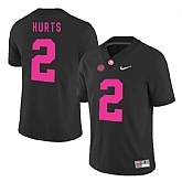 Alabama Crimson Tide 2 Jalen Hurts Black 2018 Breast Cancer Awareness College Football Jersey DingZhi,baseball caps,new era cap wholesale,wholesale hats