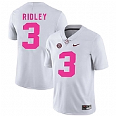 Alabama Crimson Tide 3 Calvin Ridley White 2018 Breast Cancer Awareness College Football Jersey DingZhi,baseball caps,new era cap wholesale,wholesale hats