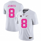 Alabama Crimson Tide 8 Julio Jones White 2018 Breast Cancer Awareness College Football Jersey DingZhi,baseball caps,new era cap wholesale,wholesale hats