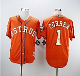 Astros 1 Carlos Correa Orange 2018 Gold Program Cool Base Baseball Jerseys,baseball caps,new era cap wholesale,wholesale hats