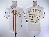 Astros 27 Jose Altuve White 2018 Gold Program Cool Base Baseball Jerseys,baseball caps,new era cap wholesale,wholesale hats